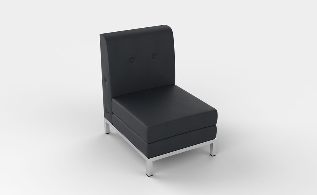 Rentals Seating Modular Armless Black