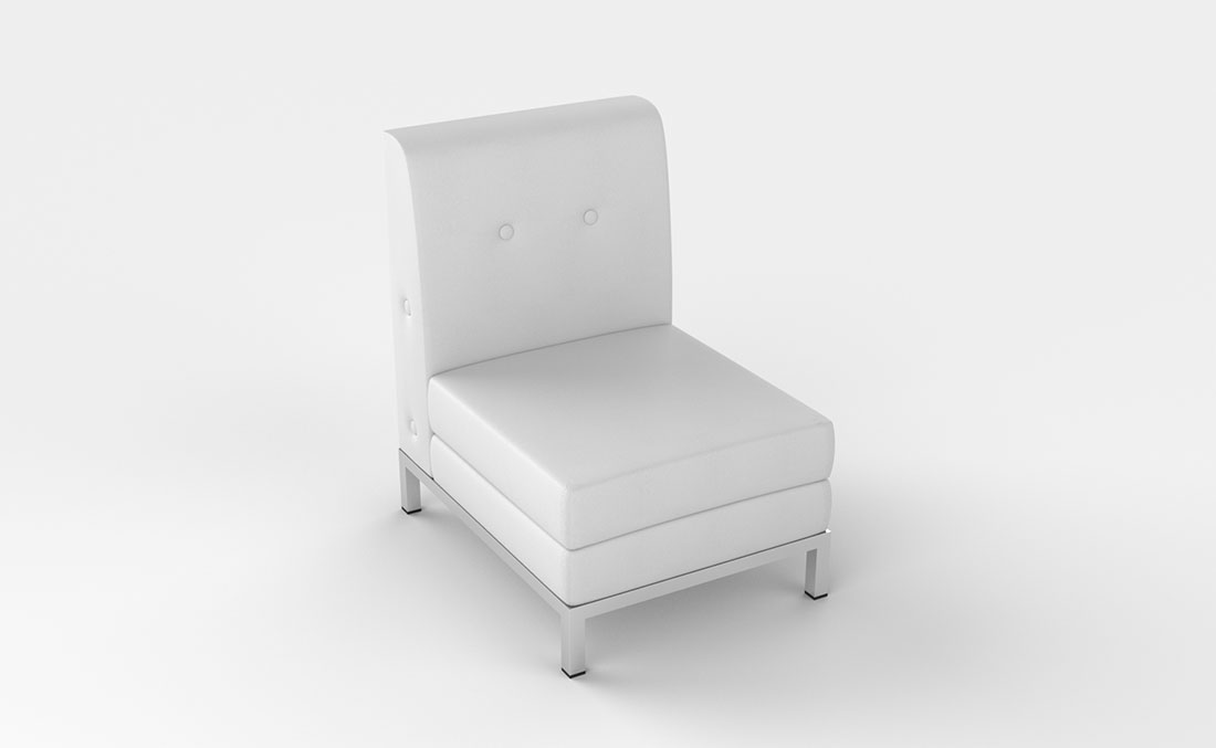 Rentals Seating Modular Armless White
