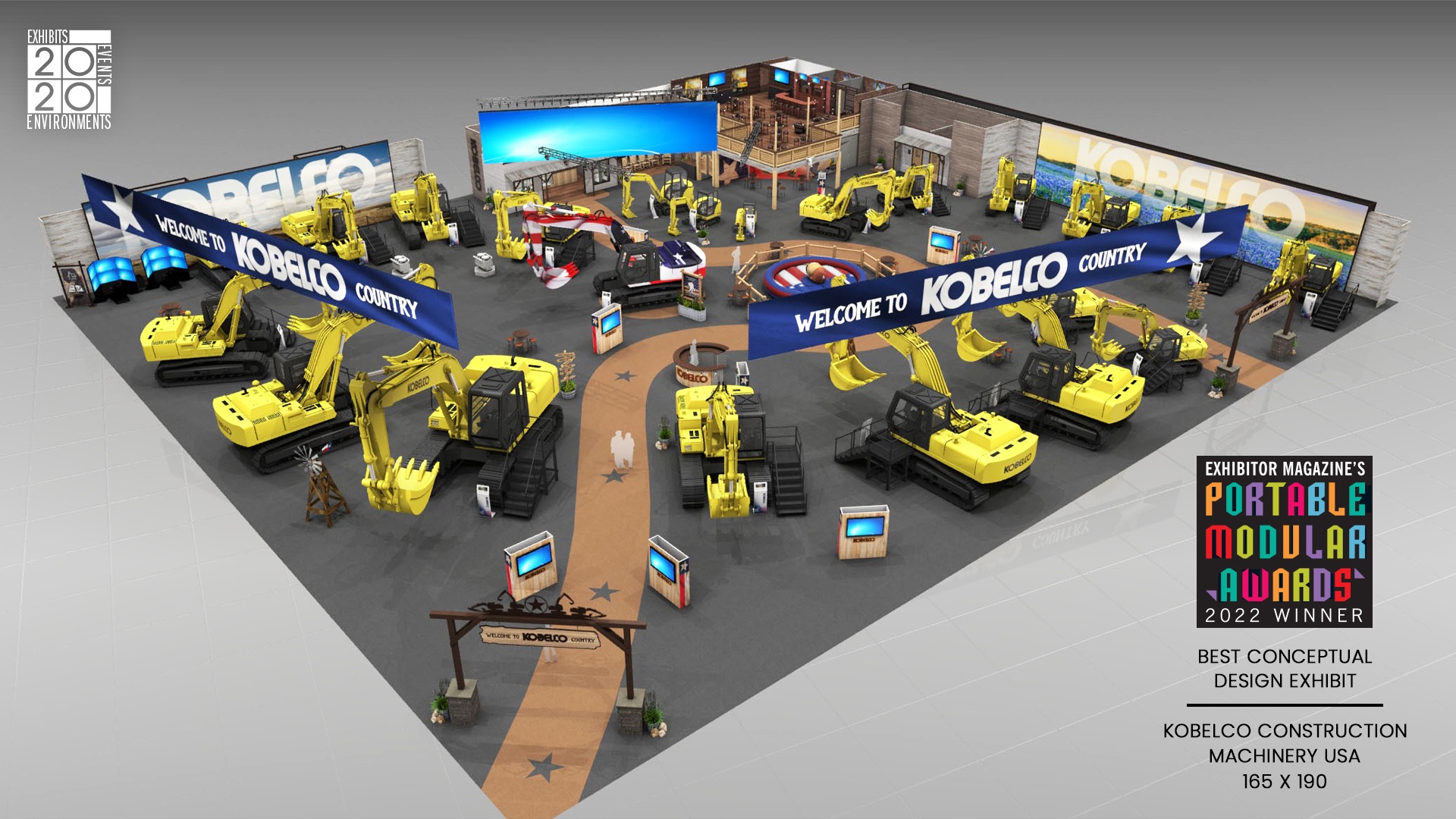 2020 Exhibits Wins PMA for Best Conceptual Design Exhibit for Kobelco Construction Machinery USA
